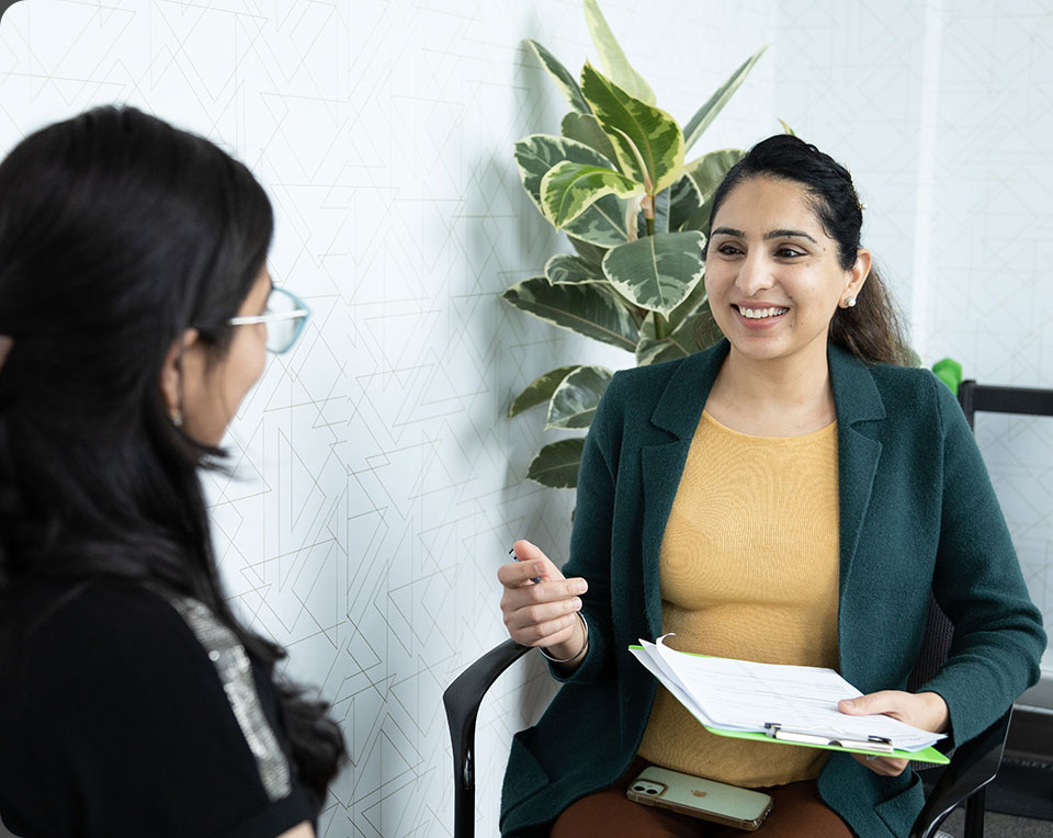 Amandeep Kaur with Patient | Physiotherapist | Max Physiotherapy | Physiotherapy, Chiropractic, Massage and Health & Wellness Clinic | NE Calgary